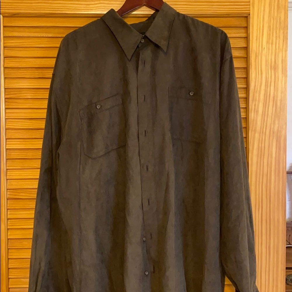 Men’s Suede Button Up